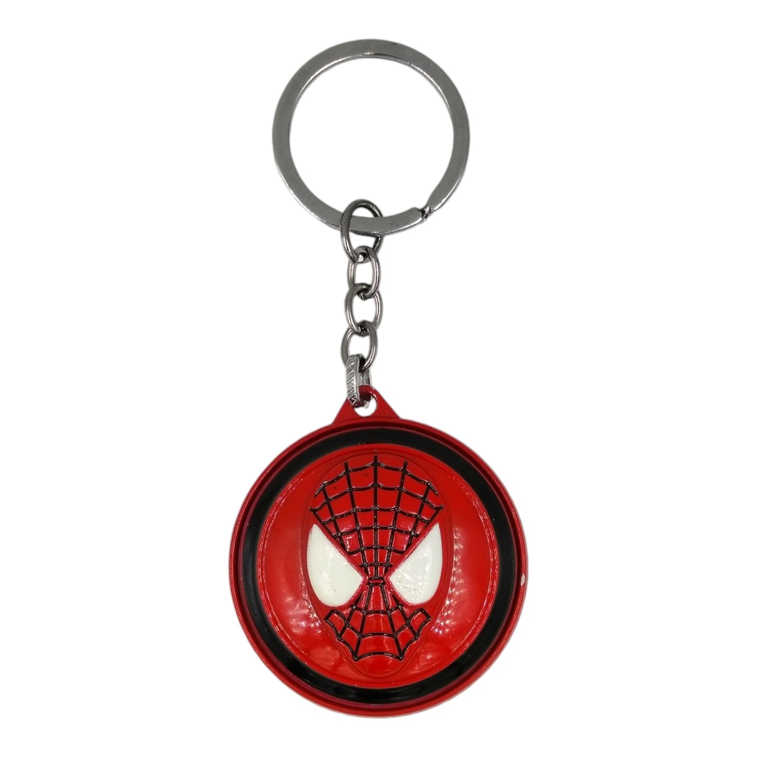 SK-44-1.jpg Spiderman Spinning Metallic Keychain (Design 1) - Image 1
