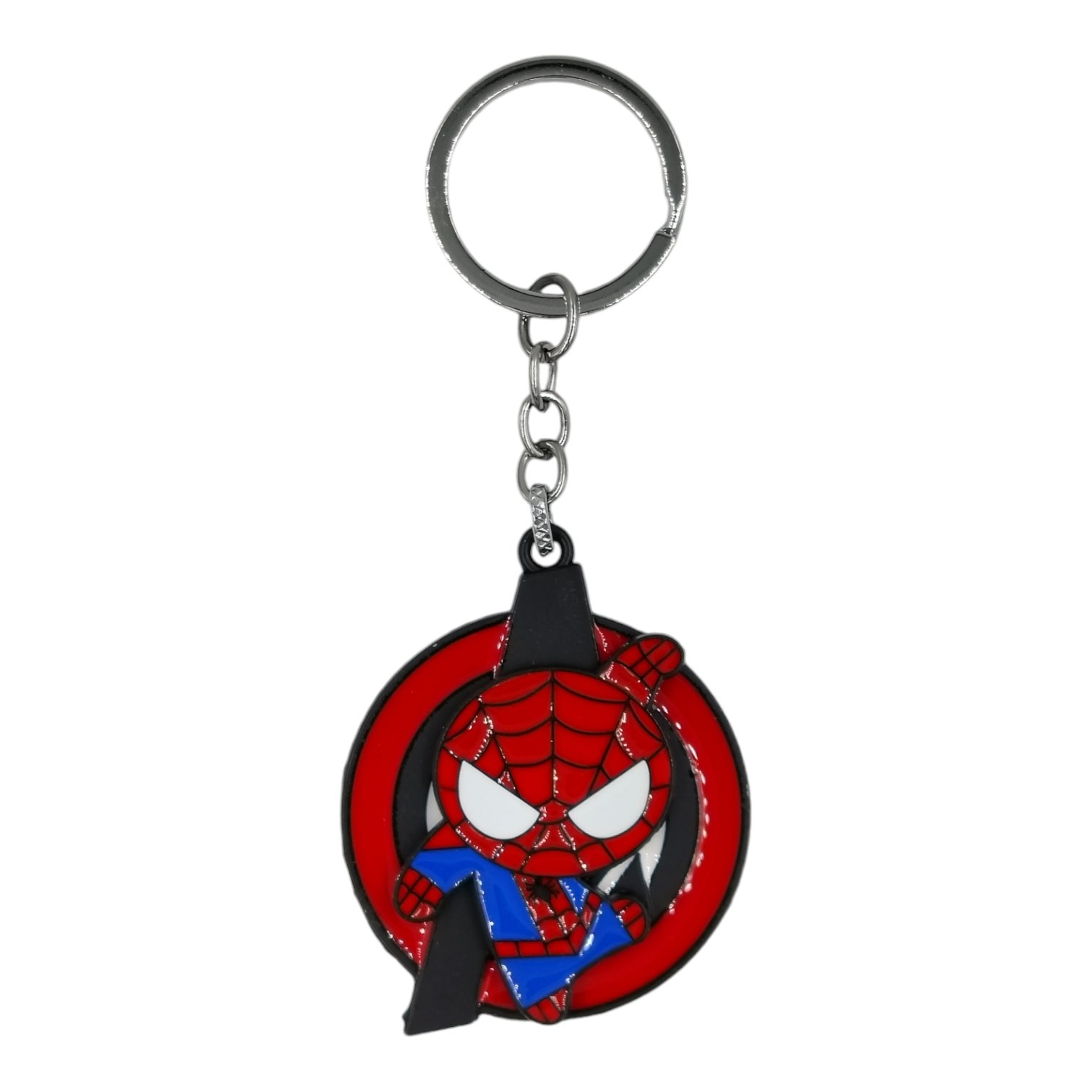 SK-45-1.jpg Spiderman Spinning Metallic Keychain (Design 2) - Image 1
