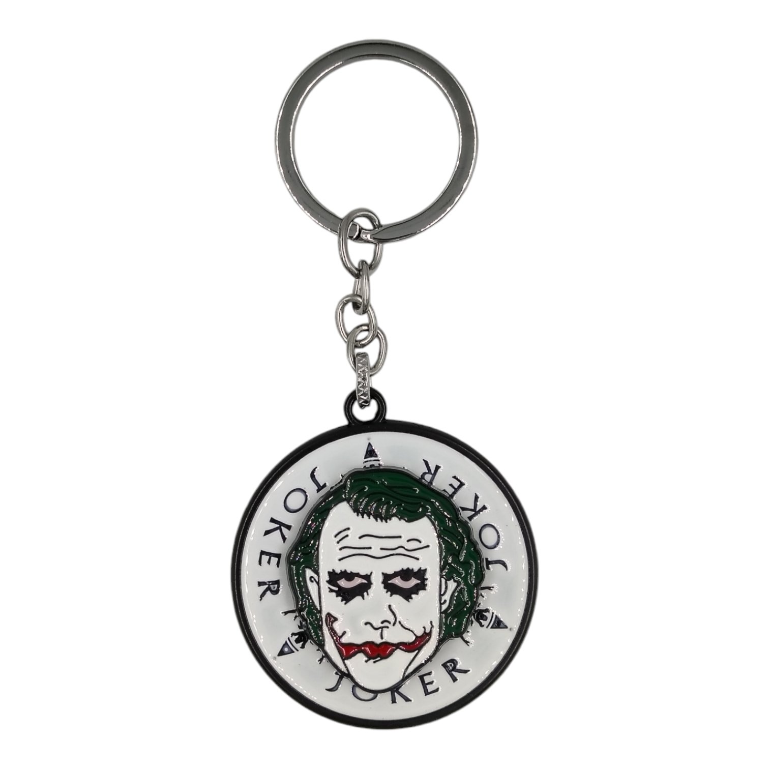 SK-50-1.jpg Angry Joker Spinning Metallic Keychain - Image 1