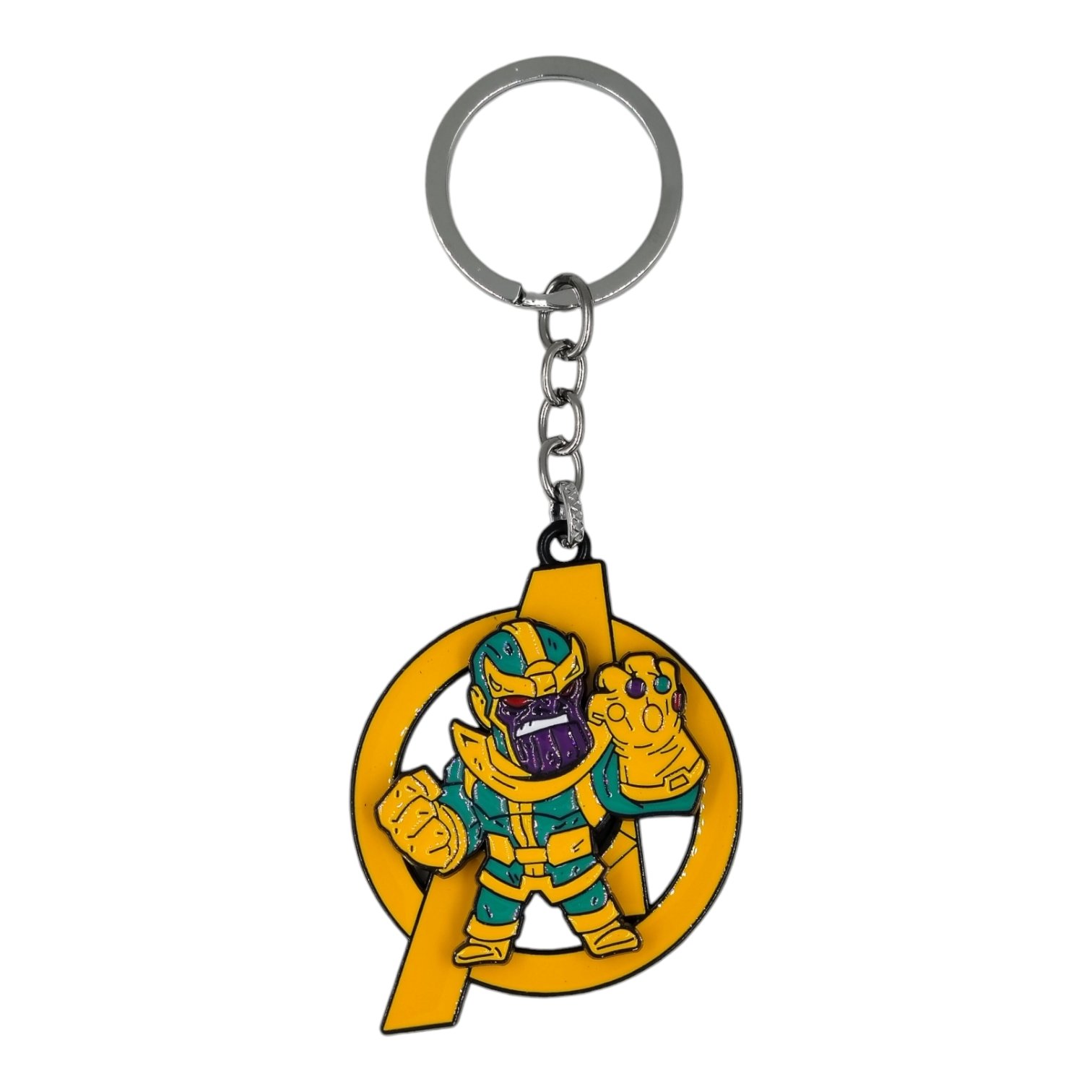 SK-51-1.jpg Superhero Thanos Spinning Metallic Keychain - Image 1