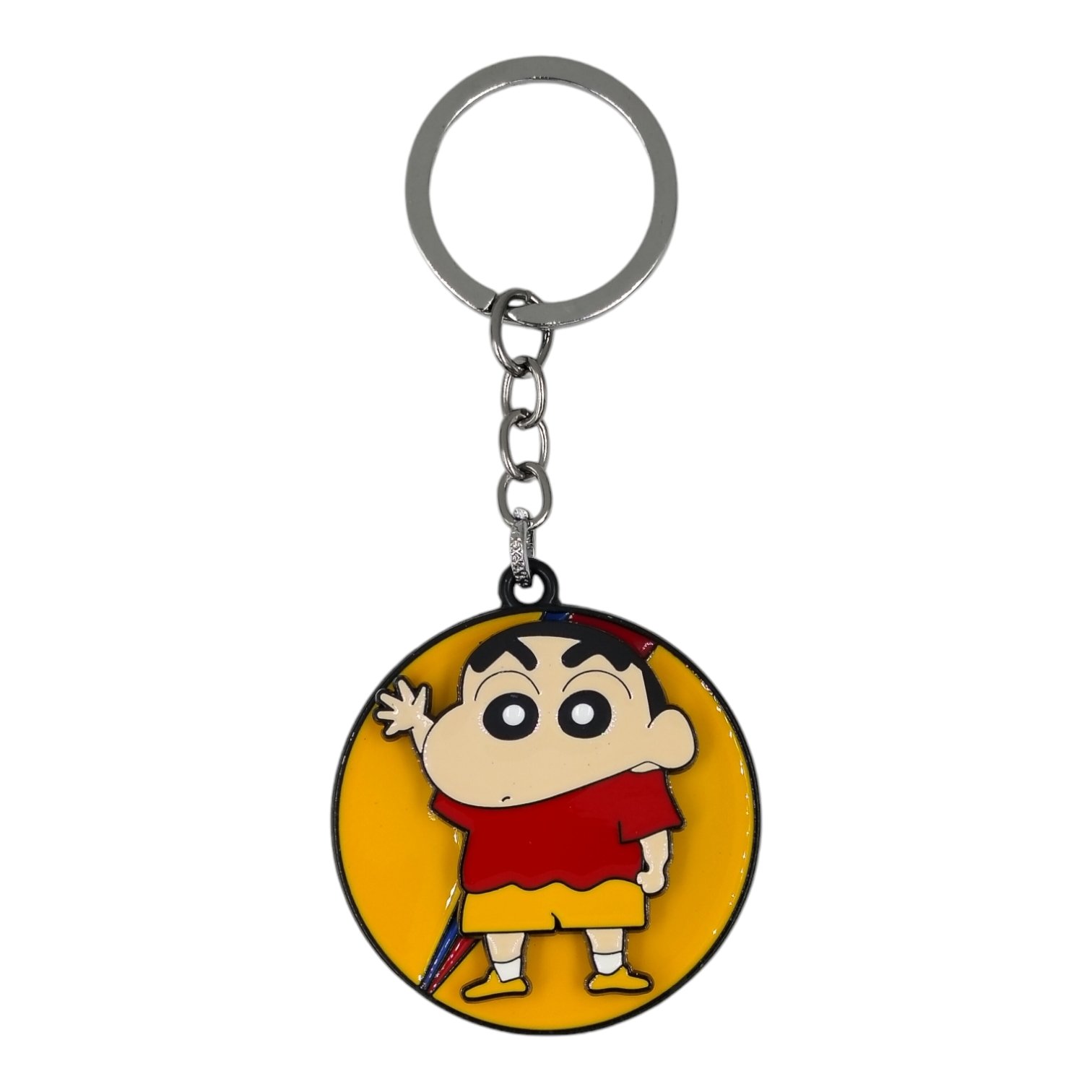 SK-66-1.jpg Shinchan Spinning Metallic Keychain (Design 1) - Image 1