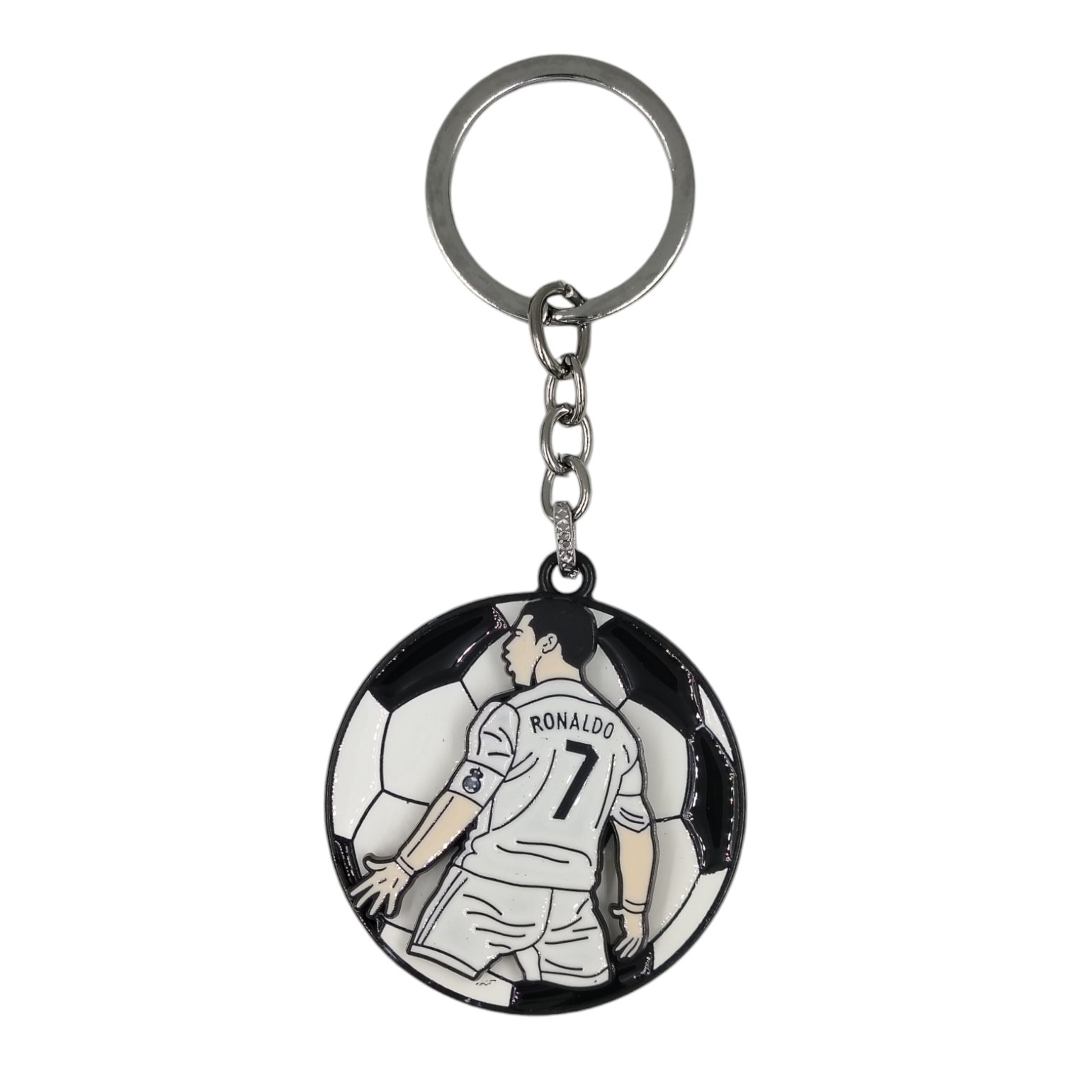 SK-70-1.jpg Ronaldo Spinning Metallic Keychain (Design 1) - Image 1