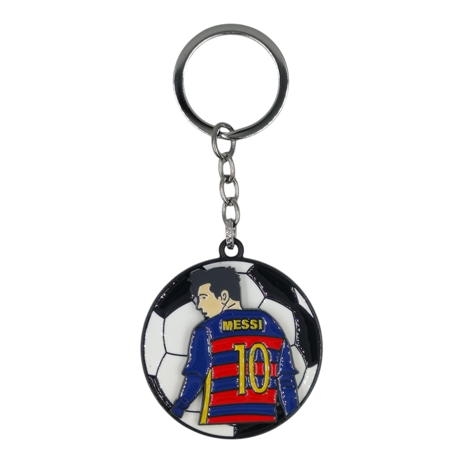 SK-82-1.jpg Messi Spinning Metallic Keychain (Design 3) - Image 1