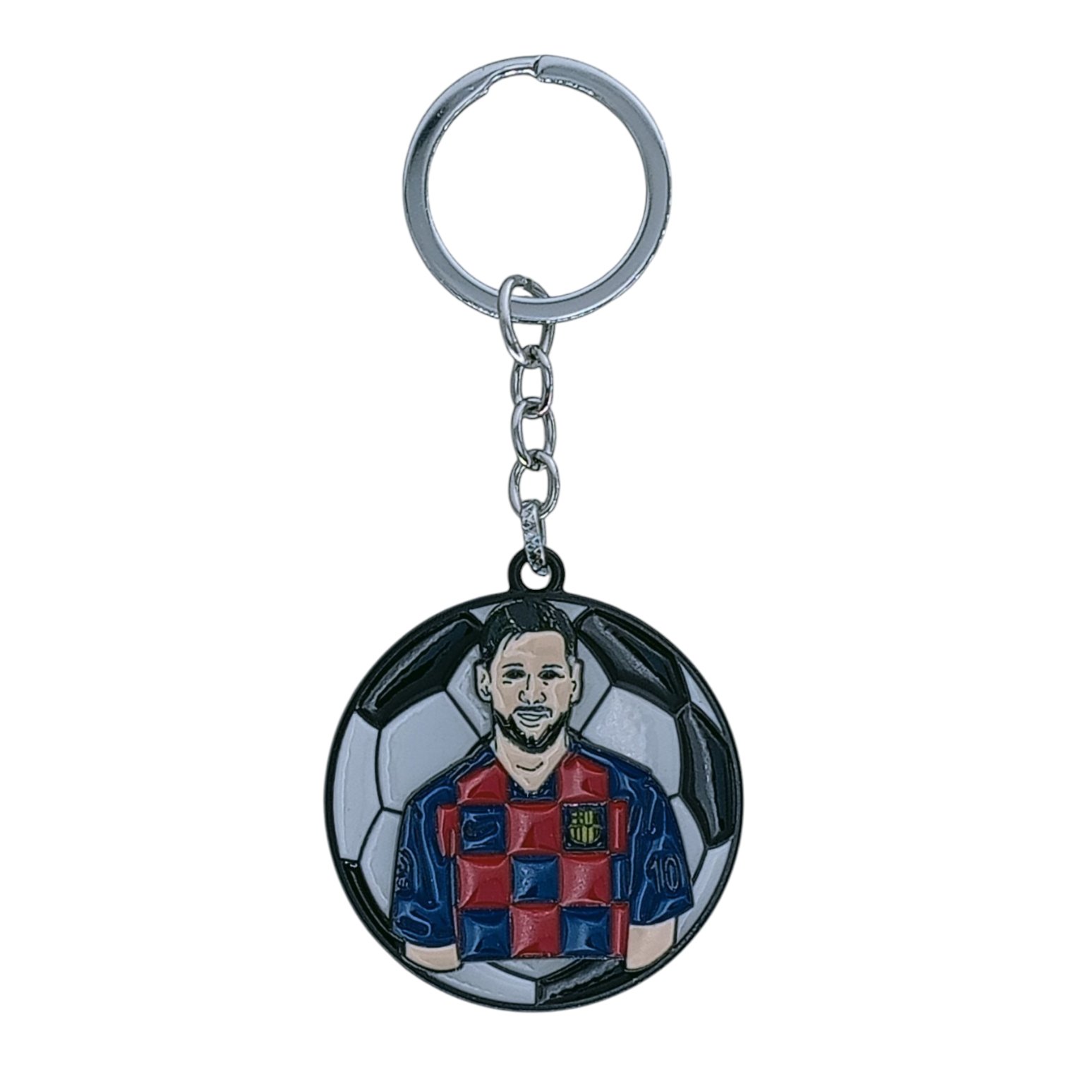 SK-93-1.jpg Messi Spinning Metallic Keychain (Design 4) - Image 1